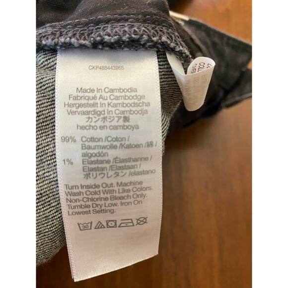 Madewell Jeans Wide Leg Crop Black Cotton Size 31 - Picture 10 of 10